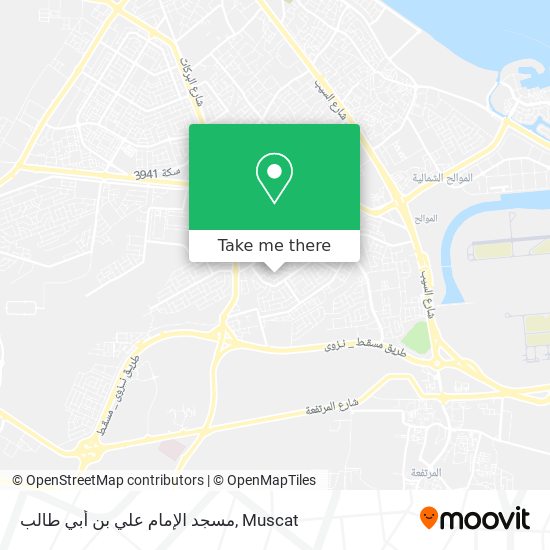 مسجد الإمام علي بن أبي طالب map