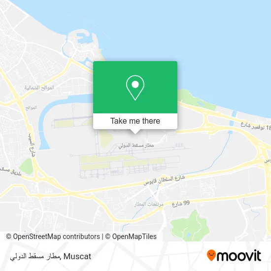 مطار مسقط الدولي map