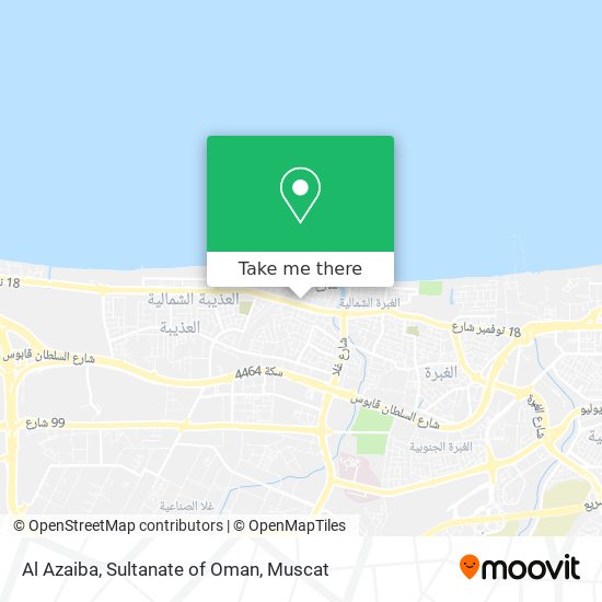 Al Azaiba, Sultanate of Oman map