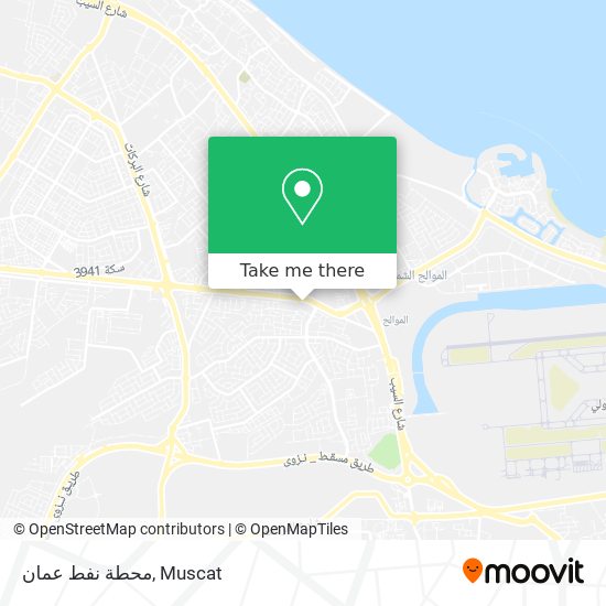محطة نفط عمان map