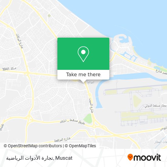 تجارة الأدوات الرياضية map