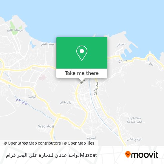 واحة عدنان للتجارة على البحر قرام map