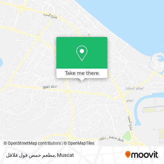 مطعم حمص فول فلافل map