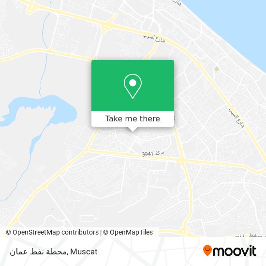 محطة نفط عمان map