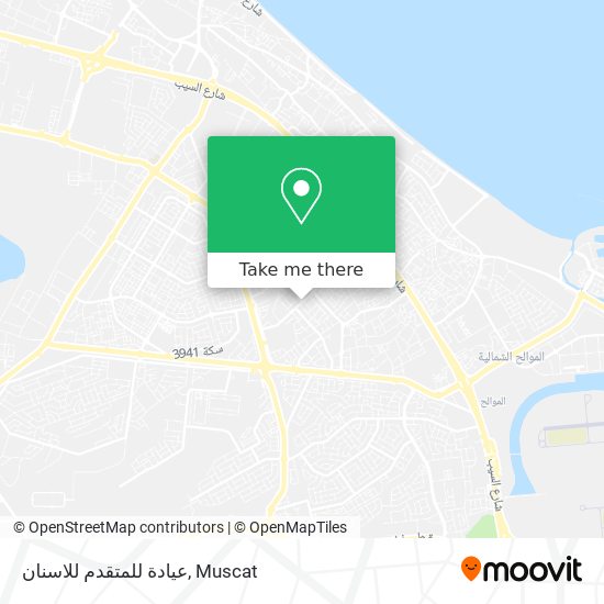 عيادة للمتقدم للاسنان map