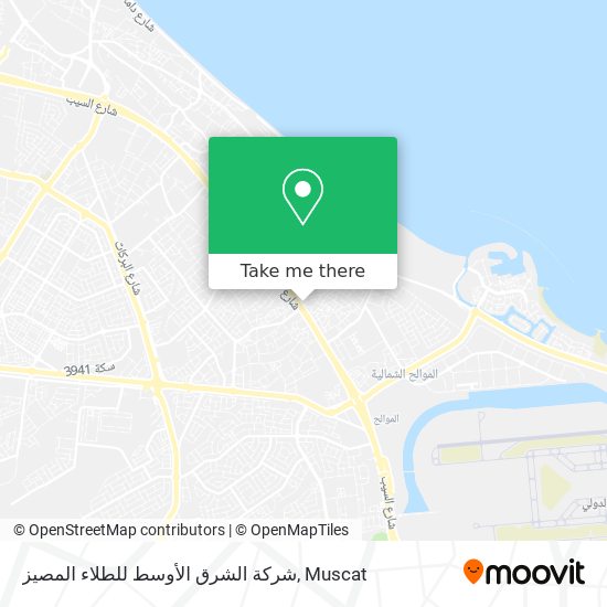 شركة الشرق الأوسط للطلاء المصيز map