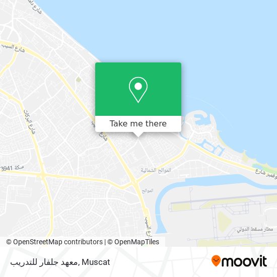 معهد جلفار للتدريب map