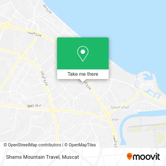 Shams Mountain Travel map