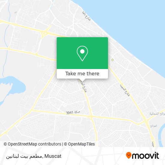 مطعم بيت لبنانين map