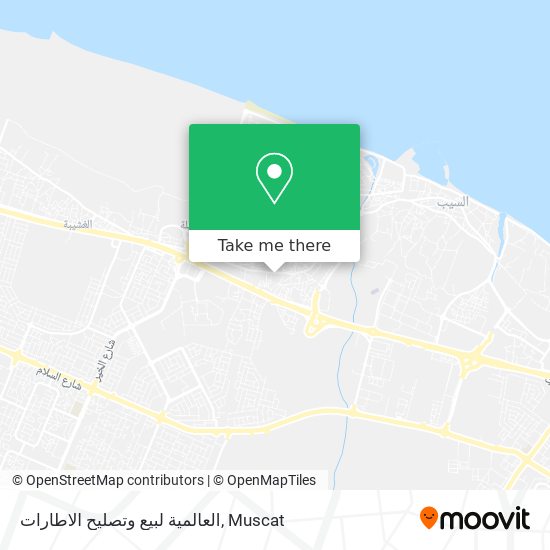 العالمية لبيع وتصليح الاطارات map