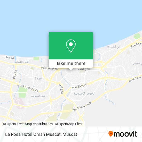 La Rosa Hotel Oman Muscat map