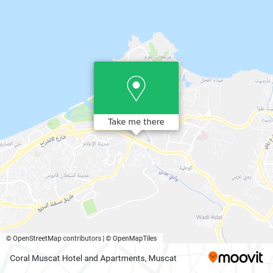 Coral Muscat Hotel and Apartments map