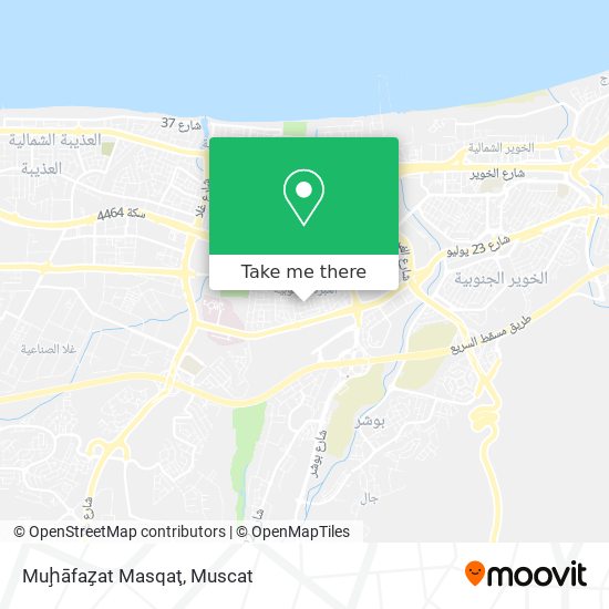 Muḩāfaz̧at Masqaţ map