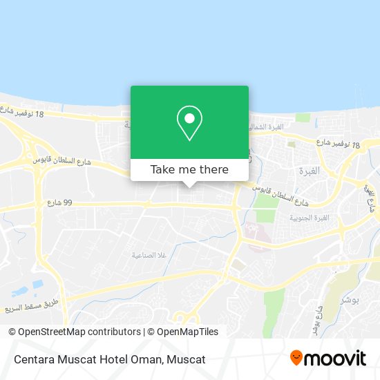 Centara Muscat Hotel Oman map