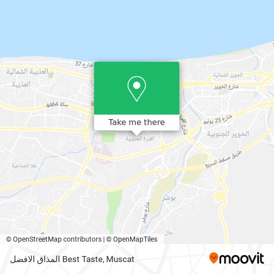 المذاق الافضل Best Taste map