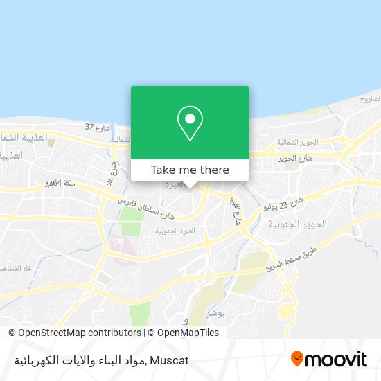 مواد البناء والايات الكهربائية map