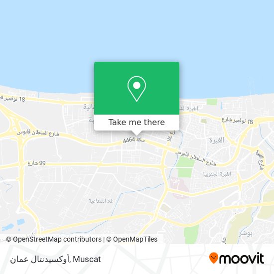 أوكسيدنتال عمان map