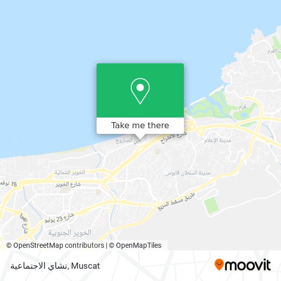 تشاي الاجتماعية map