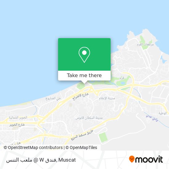 ملعب التنس @ W فندق map