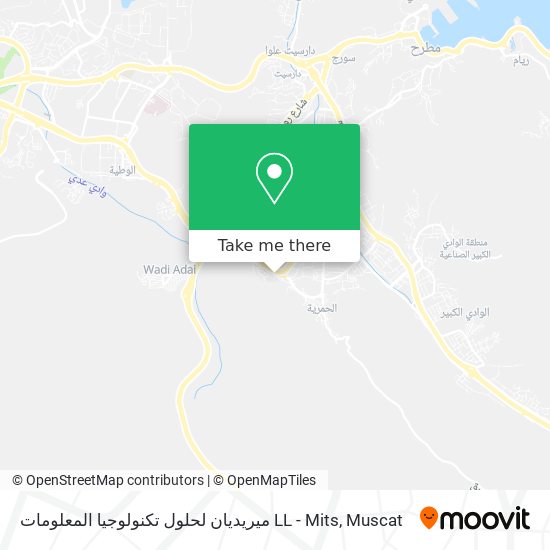 ميريديان لحلول تكنولوجيا المعلومات LL - Mits map