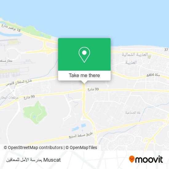 مدرسة الأمل للمعاقين map