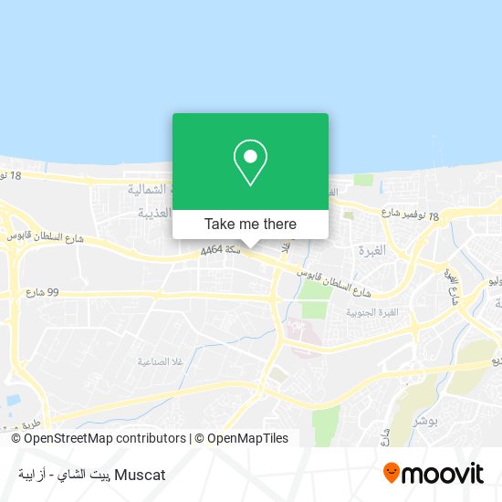 بيت الشاي - أزايبة map