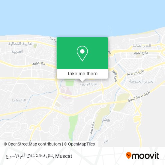 شقق فندقية خلال أيام الأسبوع map