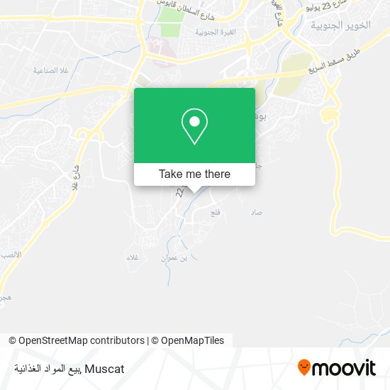بيع المواد الغذائية map