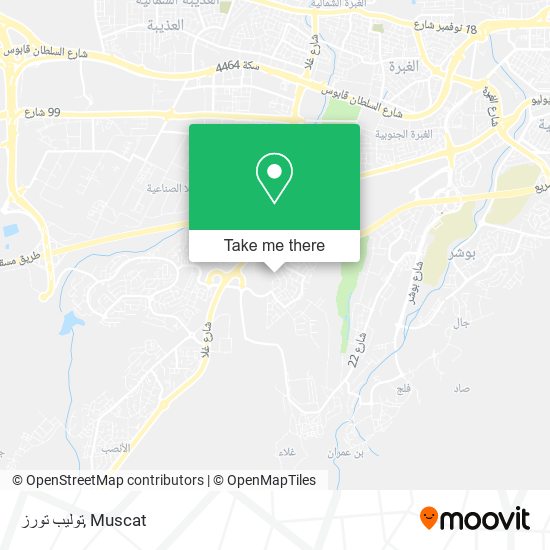 توليب تورز map