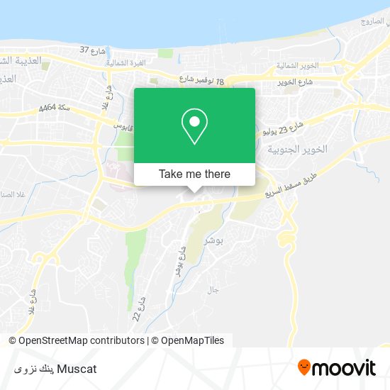بنك نزوى map