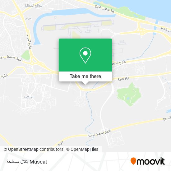 تلال مسطحة map
