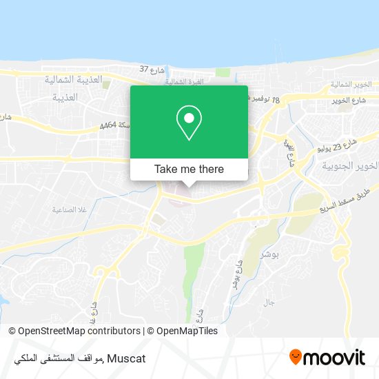 مواقف المستشفى الملكي map