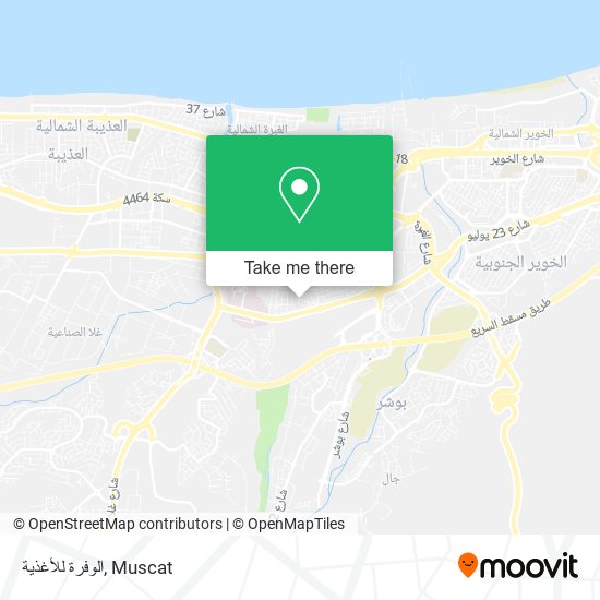 الوفرة للأغذية map