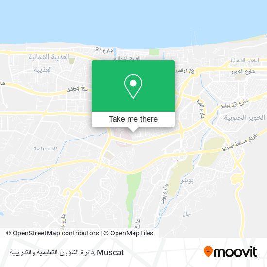 دائرة الشؤون التعليمية والتدريبية map