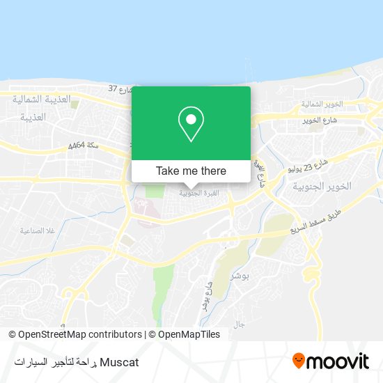 راحة لتأجير السيارات map