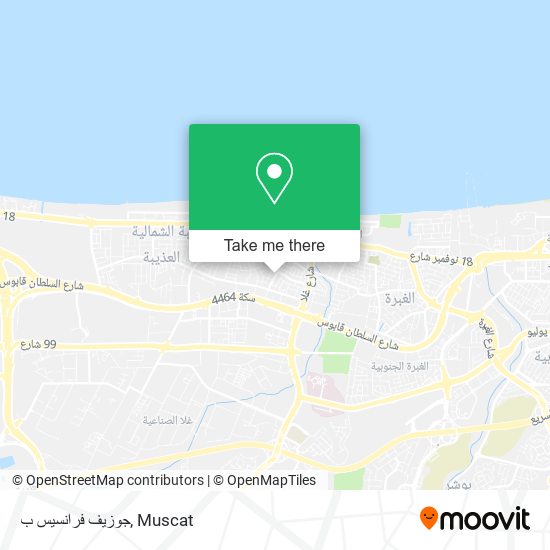 جوزيف فرانسيس ب map