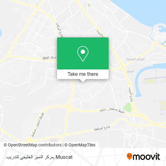 مركز التميز الخليجي للتدريب map