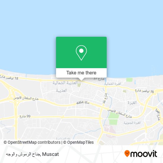 جناح الرموش والوجه map