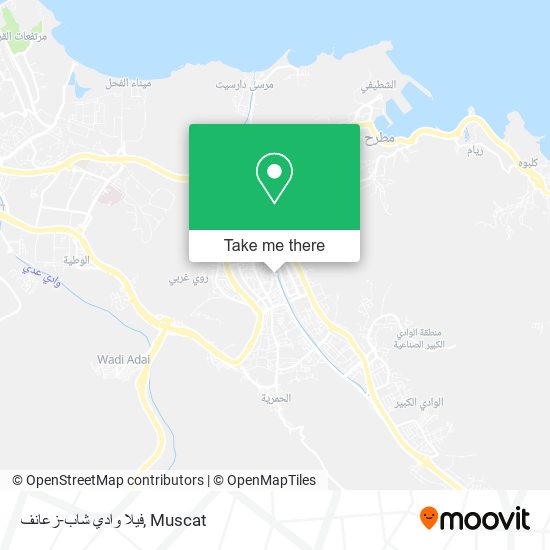 فيلا وادي شاب-زعانف map