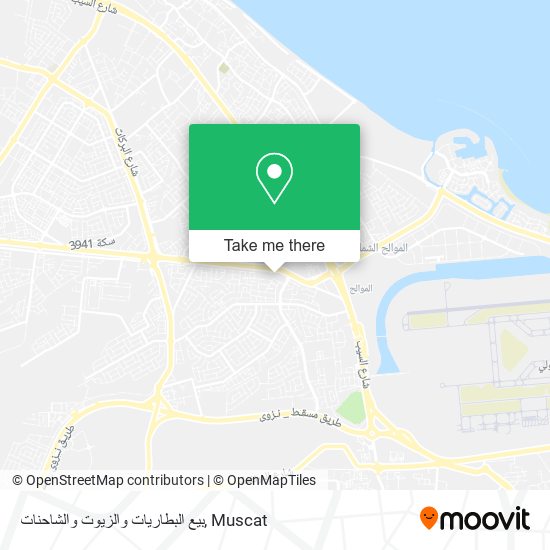 بيع البطاريات والزيوت والشاحنات map