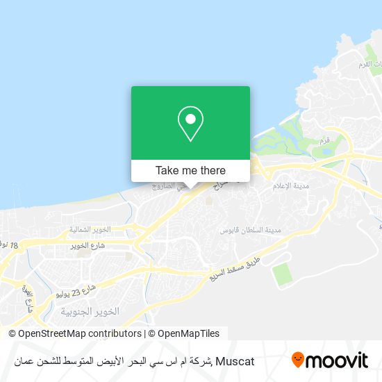 شركة ام اس سي البحر الأبيض المتوسط للشحن عمان map