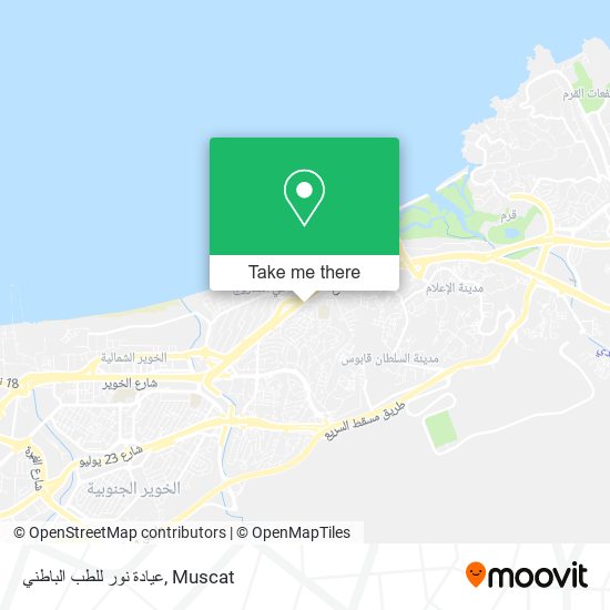 عيادة نور للطب الباطني map