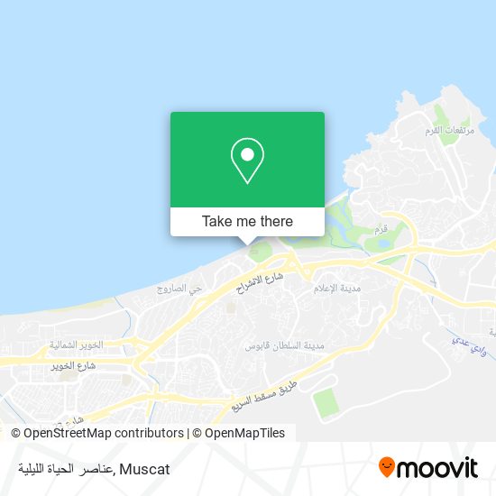 عناصر الحياة الليلية map