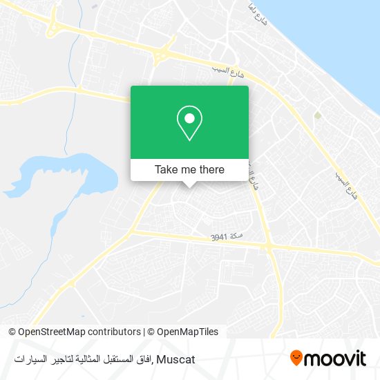 افاق المستقبل المثالية لتاجير السيارات map