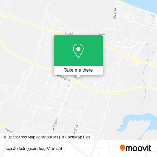 محل قصور فنجاء الذهبية map