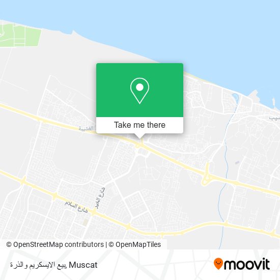 بيع الايسكريم والذرة map
