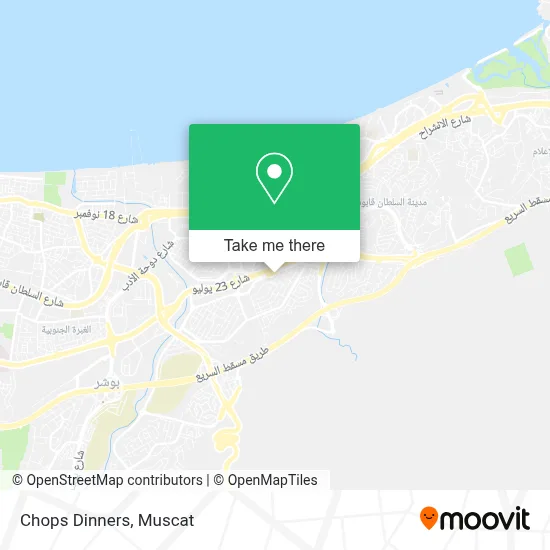 Chops Dinners map