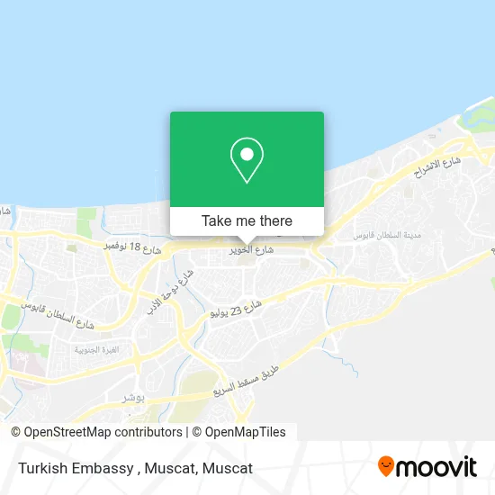 Turkish Embassy , Muscat map