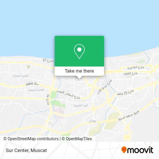 Sur Center map