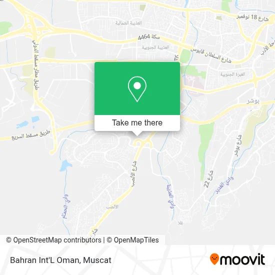 Bahran Int'L Oman map